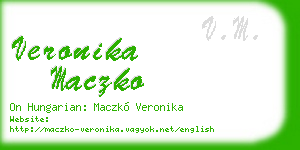 veronika maczko business card