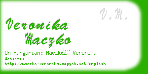 veronika maczko business card